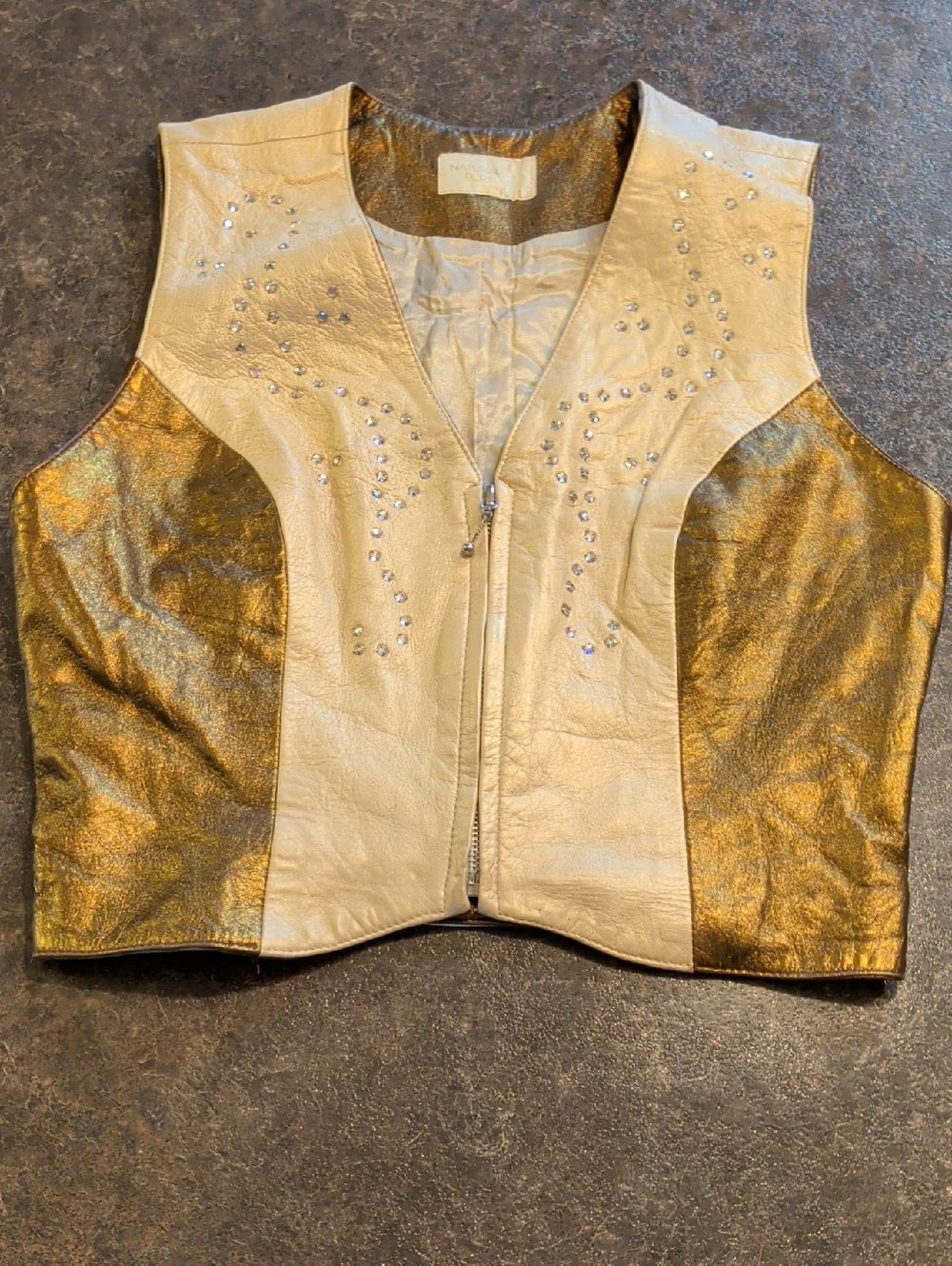 Metallic Gold & Cream Rodeo Vest